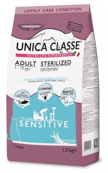 Сухой корм Unica Classe Adult Sterilized Sensitive для стерилизованных кошек с чувствительной кожей (Тунец)